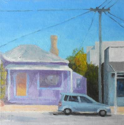 "Parked" - Oil On canvas. - Painting by Sian Foan, an artist from Auckland, New Zealand.