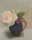 White rose with Blue jug